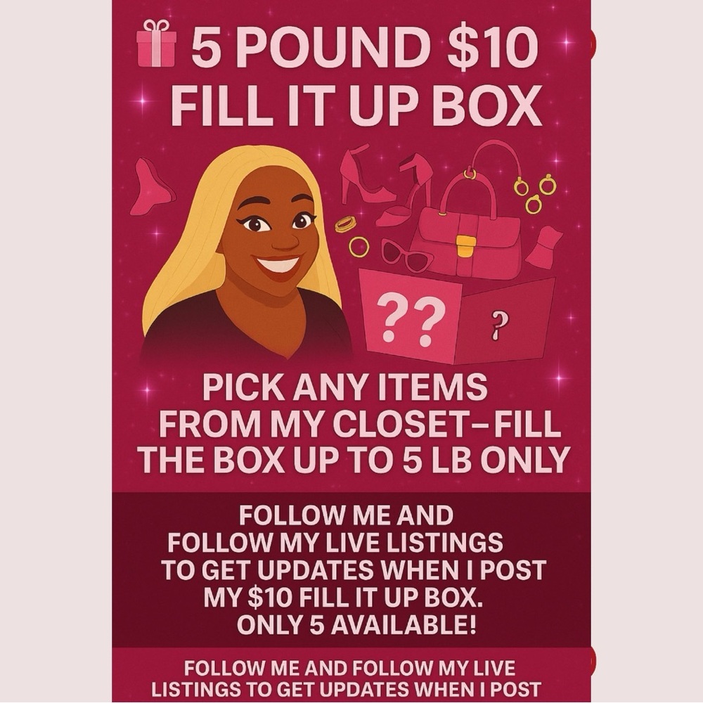 ✨ 5 LB $10 Fill Up Box – Pick Any Items from my closet! Limited to 5 Boxes Only✨